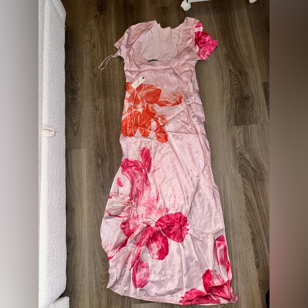 Brand new Anthropologie satin maxi dress